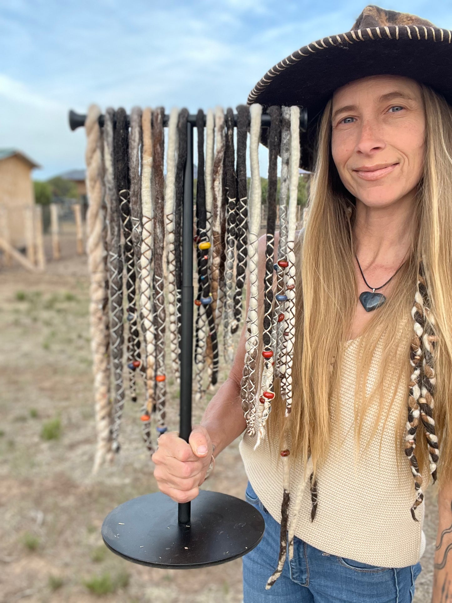 Hand-Felted Alpaca Dreadlocks