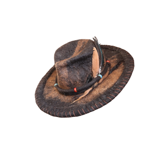 Alpaca Felted Fedora Hat- The Sedona